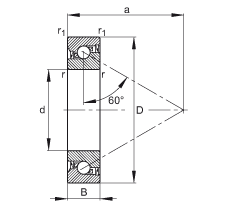 ǽ|S BSB030062-2RS-T, | a = 60ƹɂ(c)ܷ