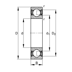 S 6311-2RSR, (j) DIN 625-1 ˜ʵҪߴ, ɂ(c)ܷ