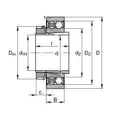 {(dio)S 2213-K-2RS-TVH-C3 + H313, (j) DIN 630  DIN 5415 ˜ʵҪߴ, F׺;oɂ(c)ܷ